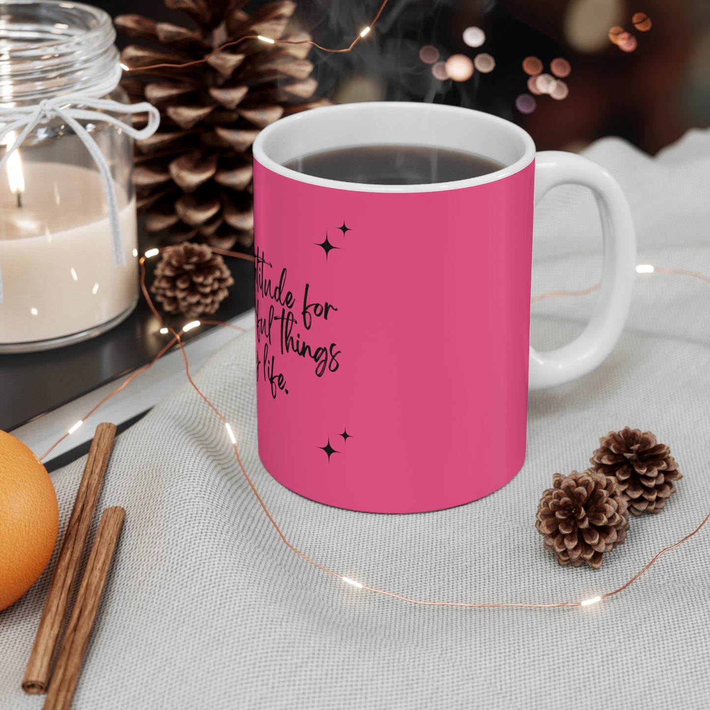Fuel Your Soul: Inspirational Coffee Mug for Grateful Sips - "I show gratitude for the wonderful things in my life"