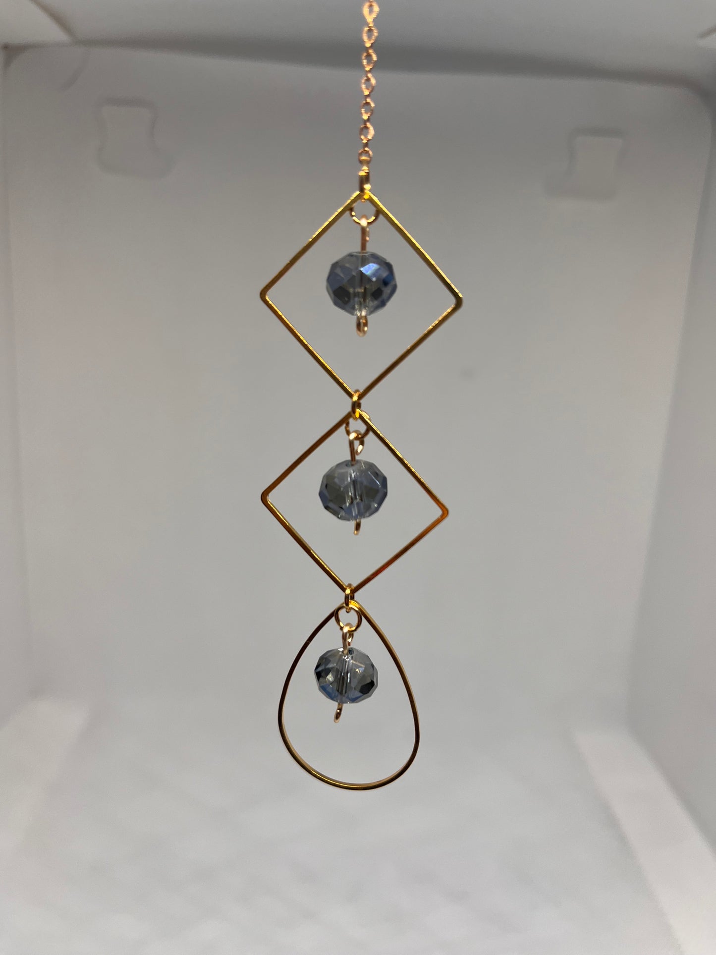 Iridescent Geometric Sun-catcher Dangle w/ Hook