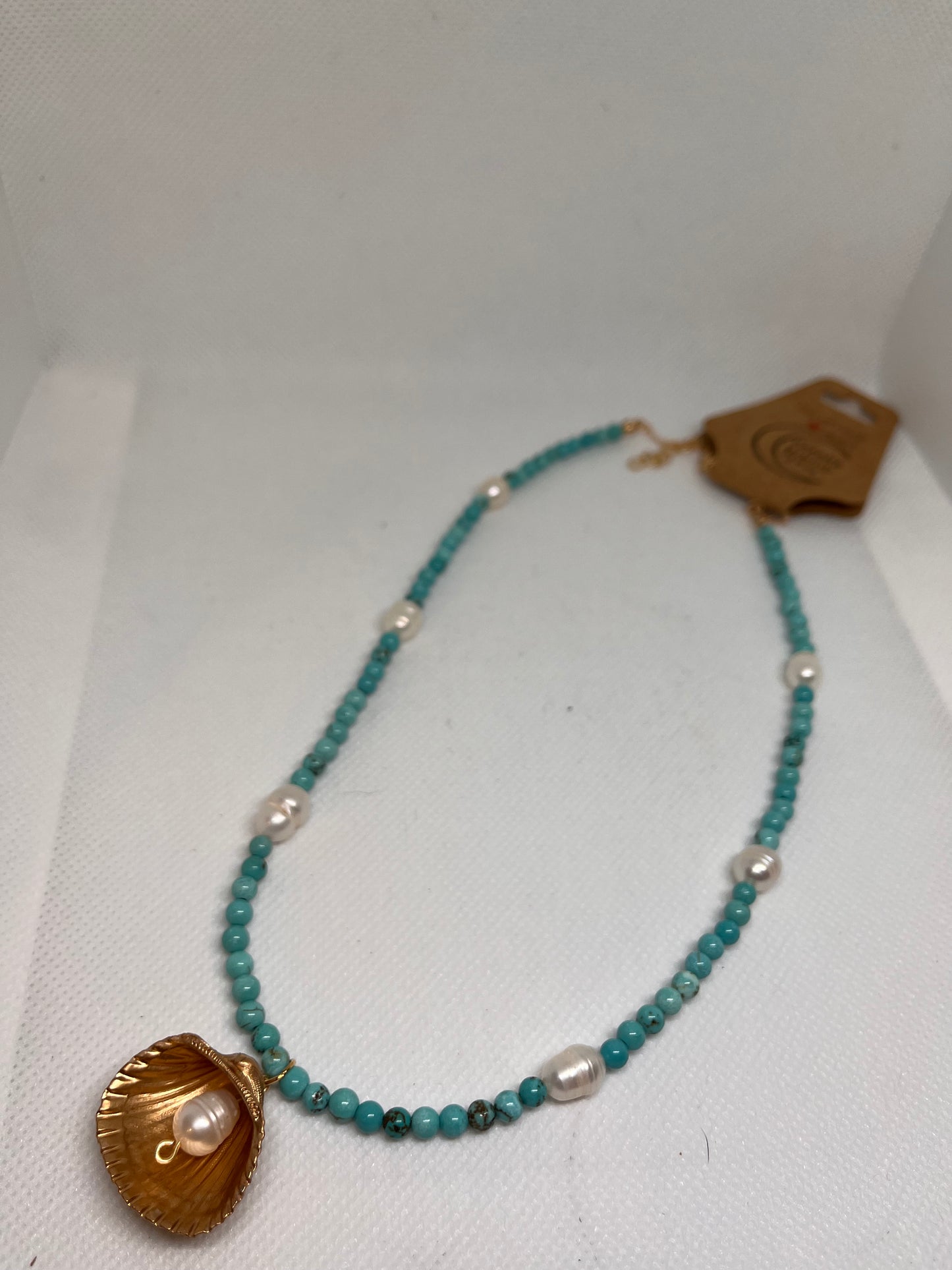 Ocean Magic Turquoise and Cultured Pearl Necklace