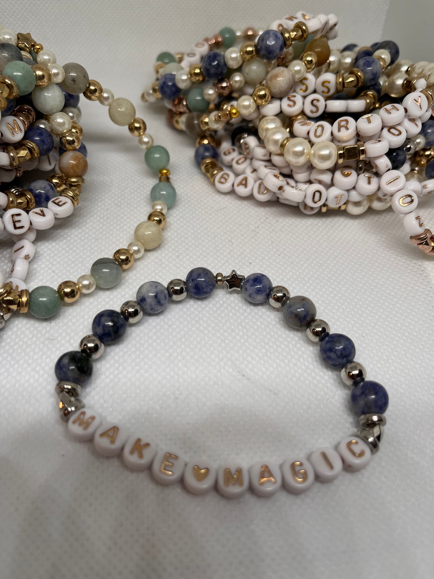 Inspirational Word Bracelet (1 piece) - Various Words Available (Breathe, Sunshine, Dog Mom, etc.)