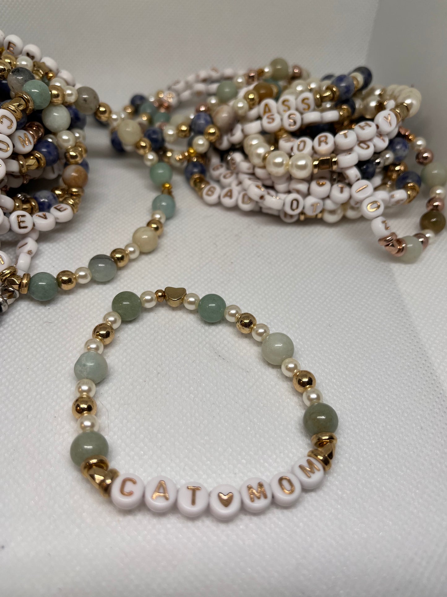 Inspirational Word Bracelet (1 piece) - Various Words Available (Breathe, Sunshine, Dog Mom, etc.)