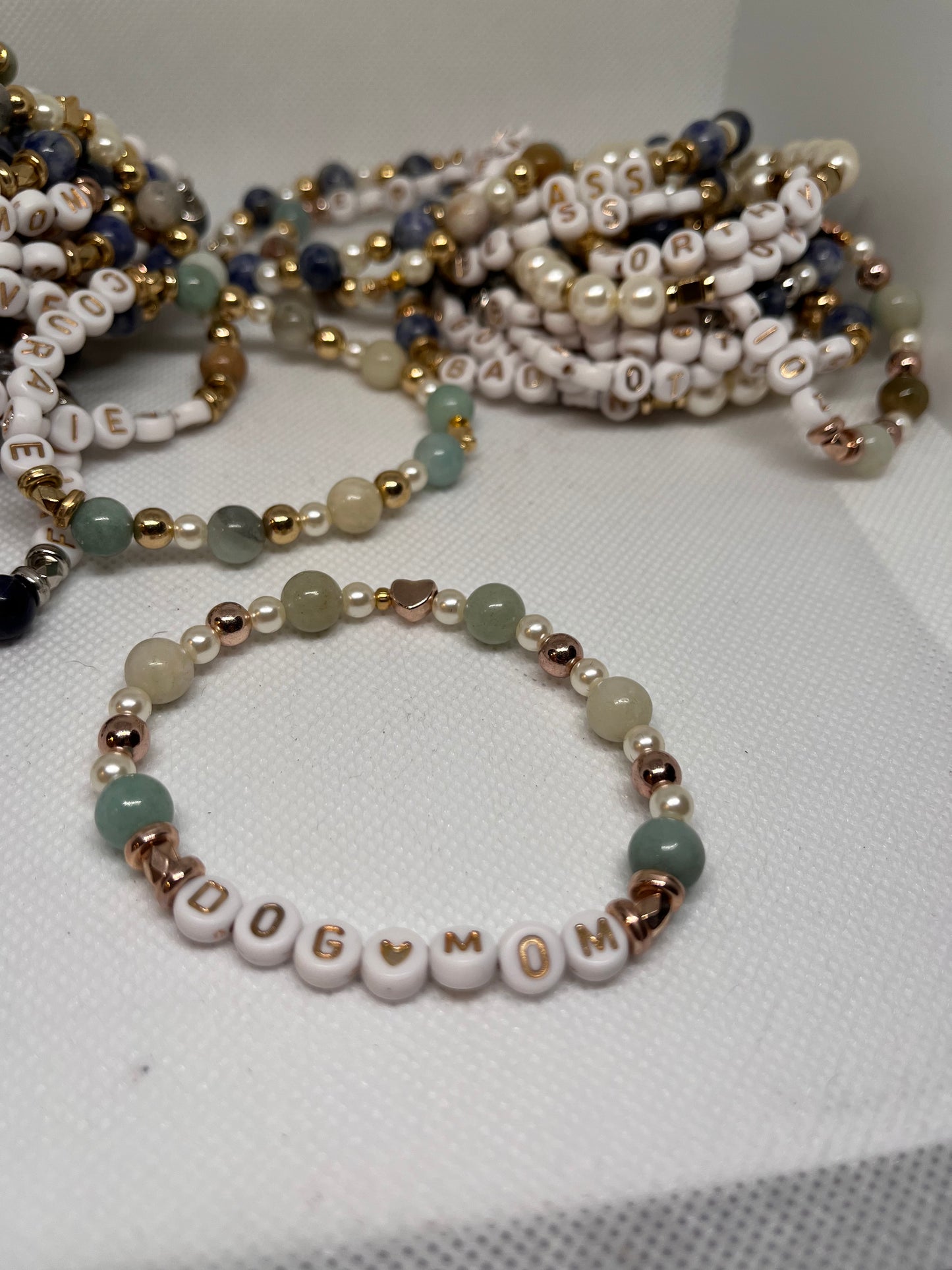 Inspirational Word Bracelet (1 piece) - Various Words Available (Breathe, Sunshine, Dog Mom, etc.)