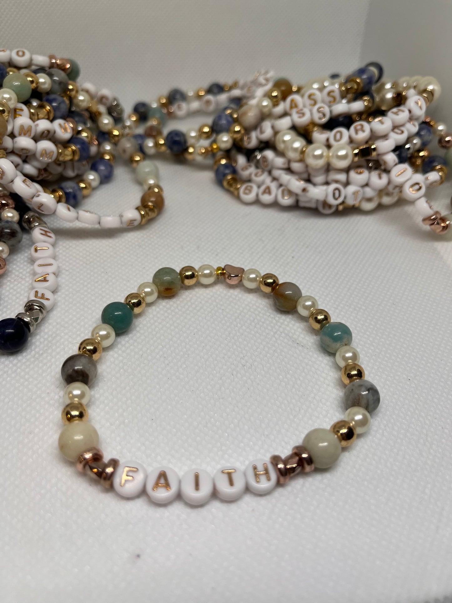 Inspirational Word Bracelet (1 piece) - Various Words Available (Breathe, Sunshine, Dog Mom, etc.)
