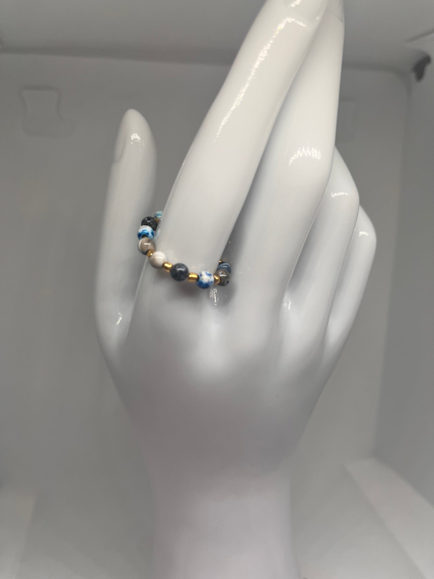 Gemstone Beaded Stretch Rings