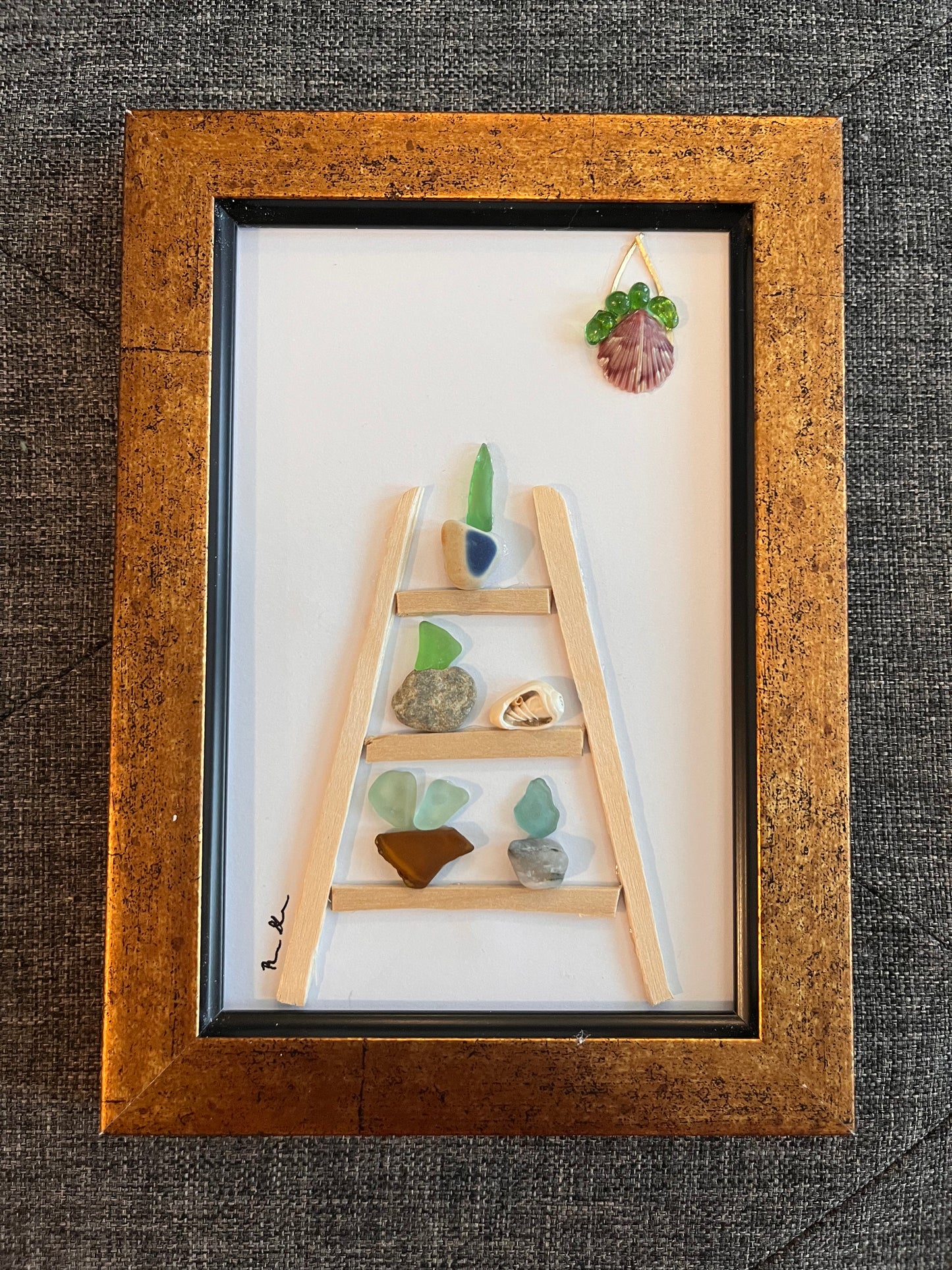 Plant Babe Sea Glass Art (4x6 frame)