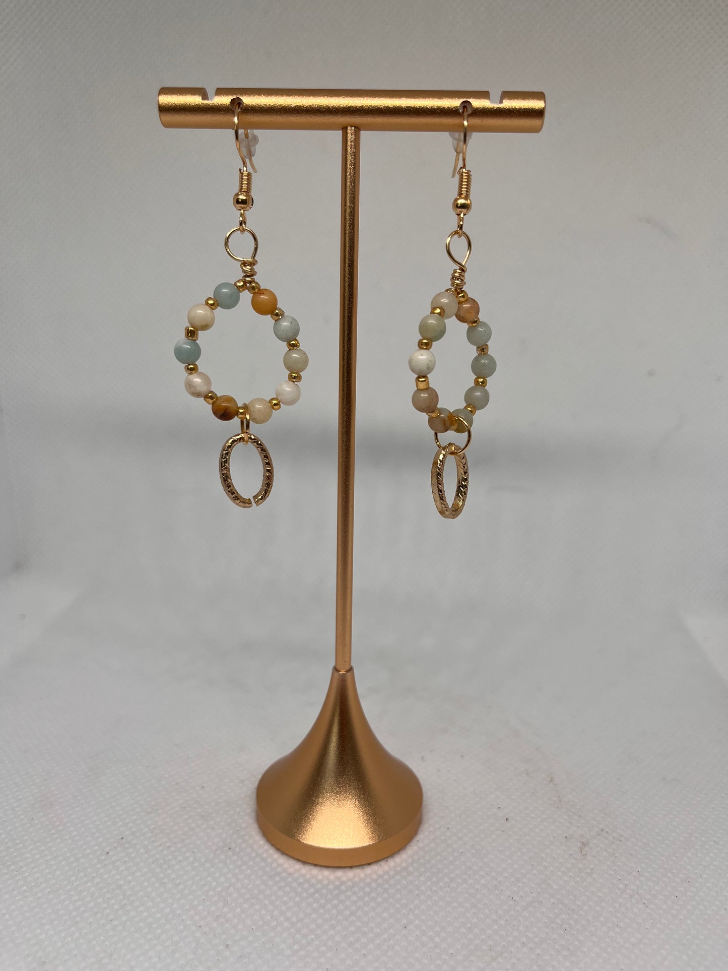 Amazonite Circular Dangle Earrings
