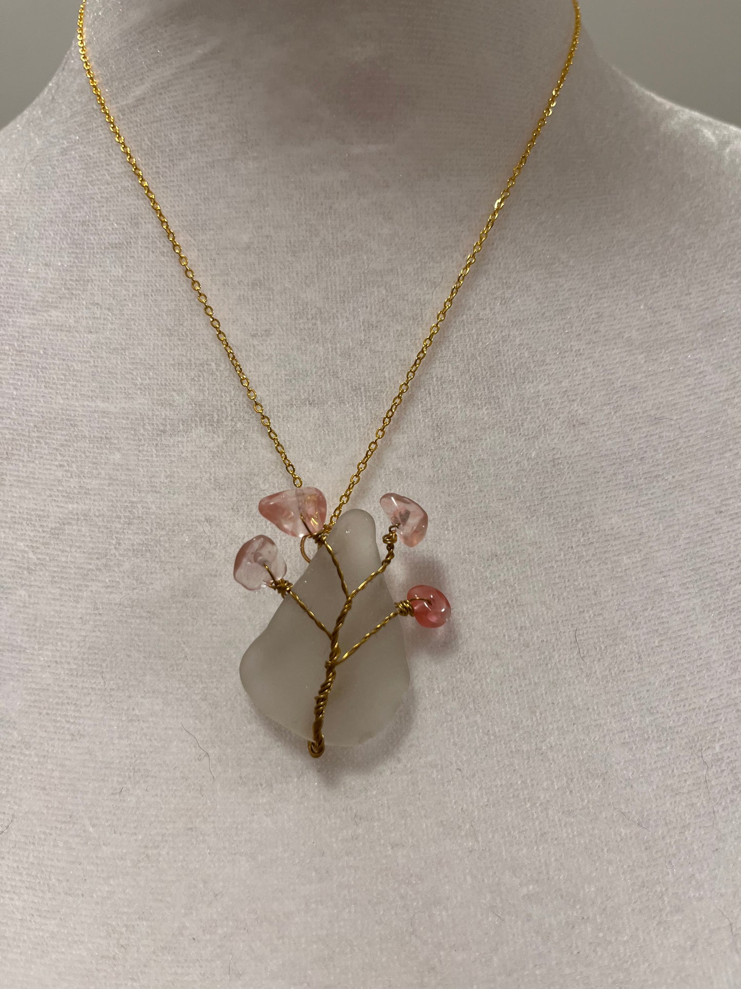 Tree of Life Sea Glass Necklace