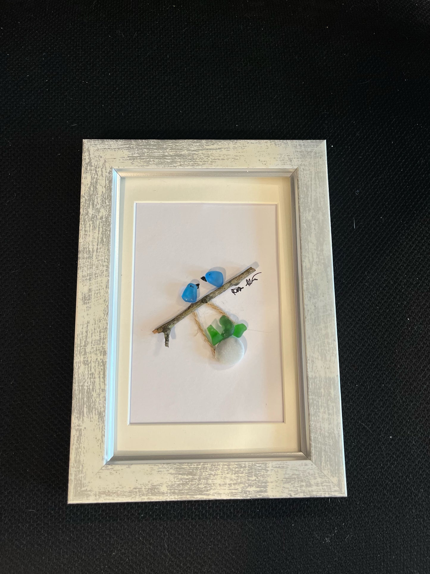 Beautiful 4x6 sea glass art (1 pc)