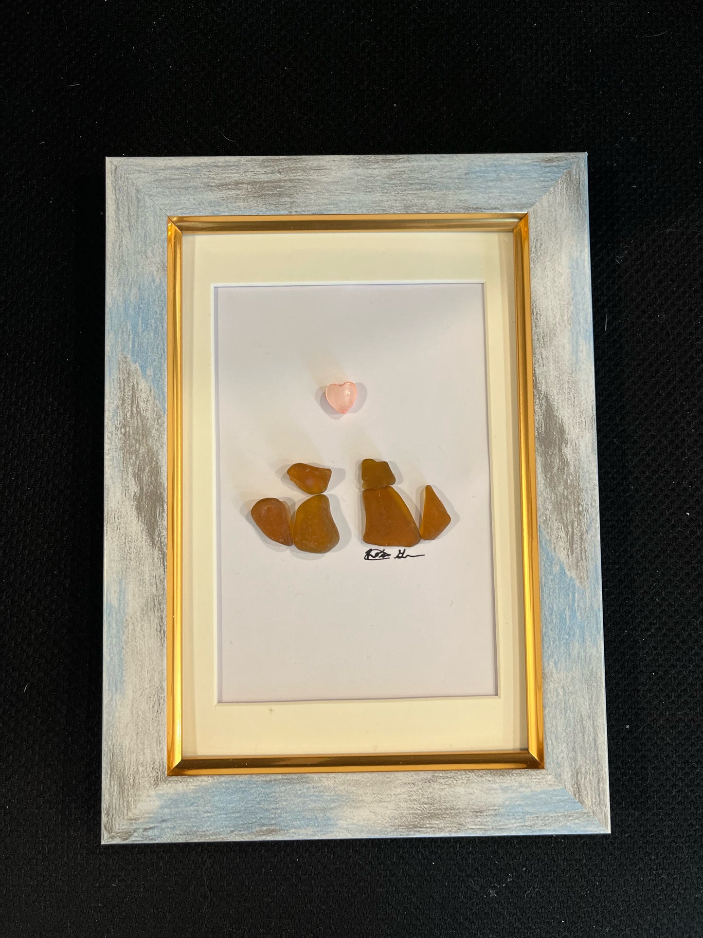 Beautiful 4x6 sea glass art (1 pc)
