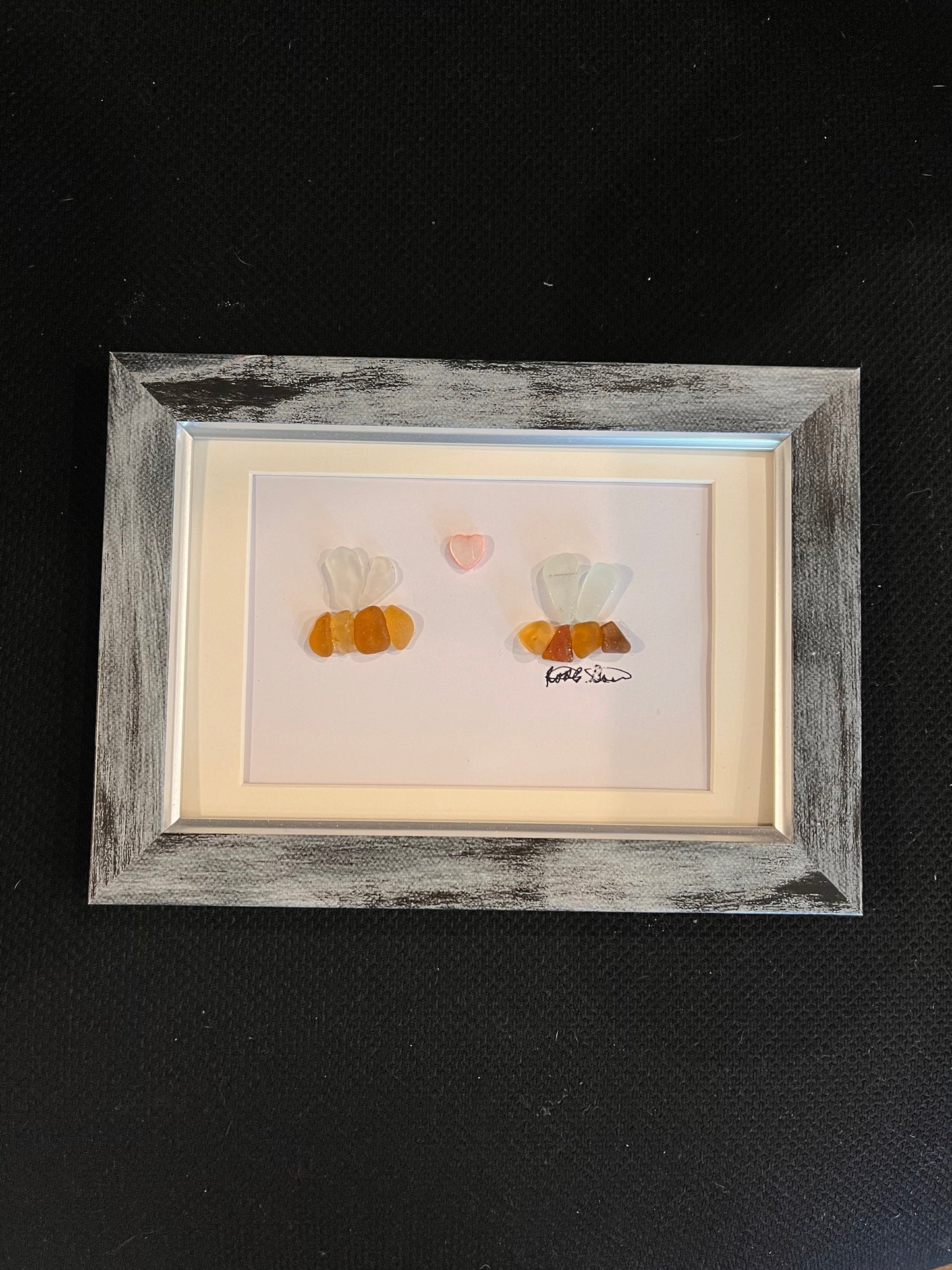Beautiful 4x6 sea glass art (1 pc)