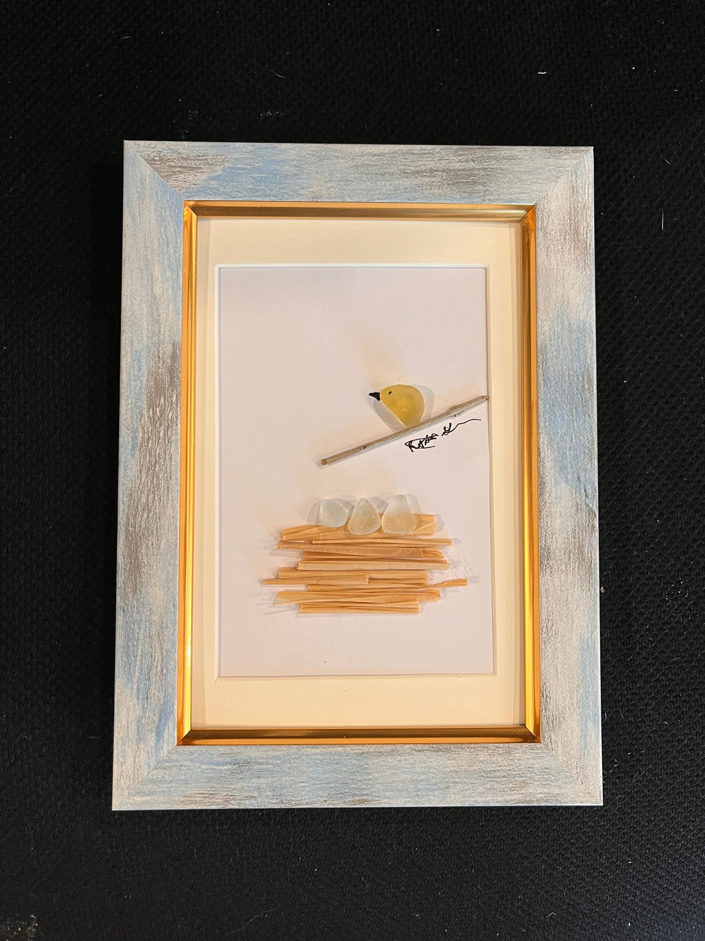 Beautiful 4x6 sea glass art (1 pc)