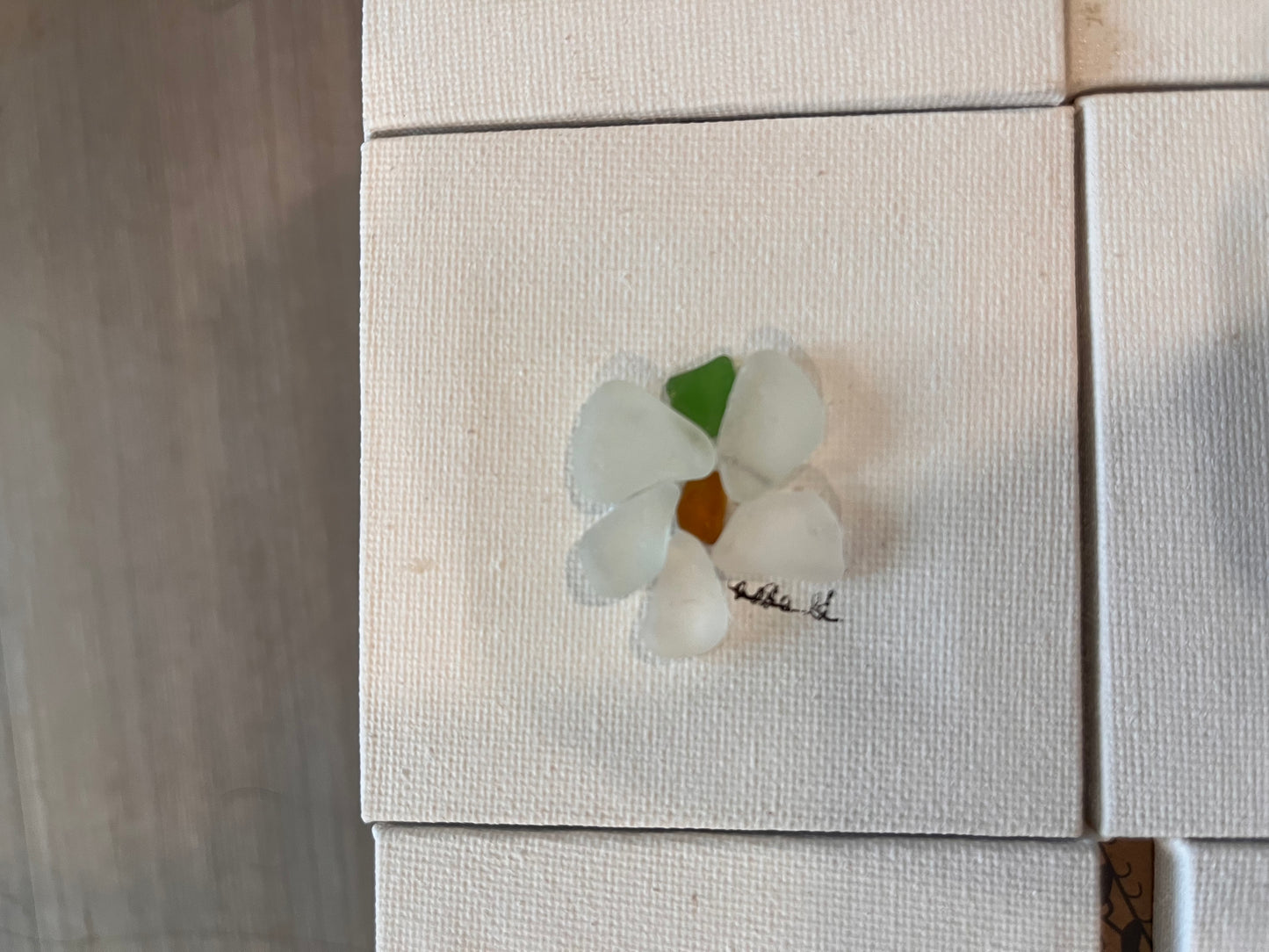 Beautiful 3x3 Sea Glass Art (1 pc)