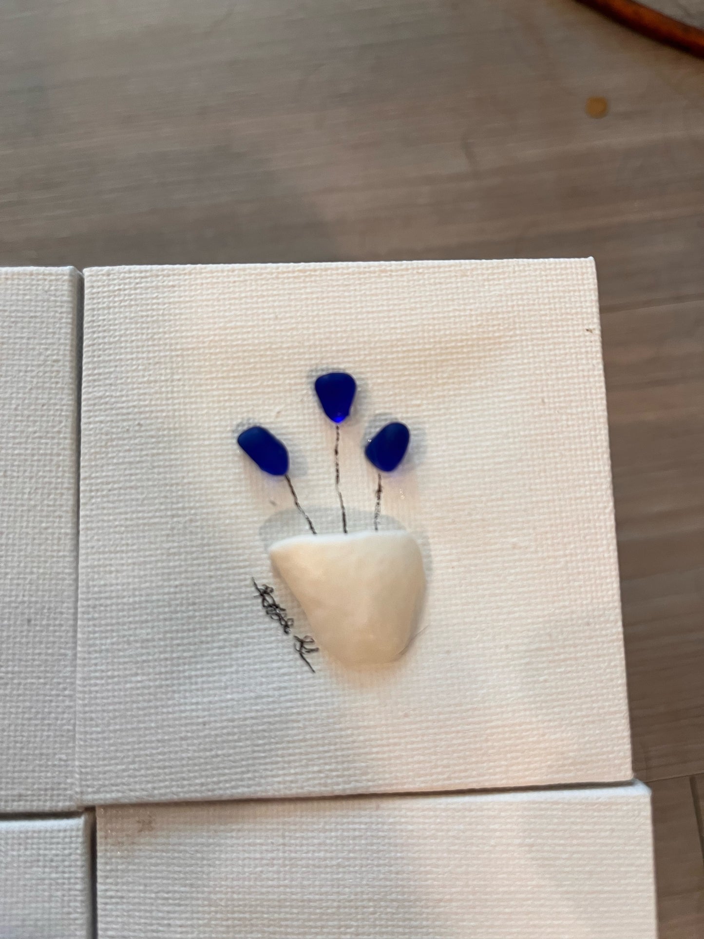 Beautiful 3x3 Sea Glass Art (1 pc)