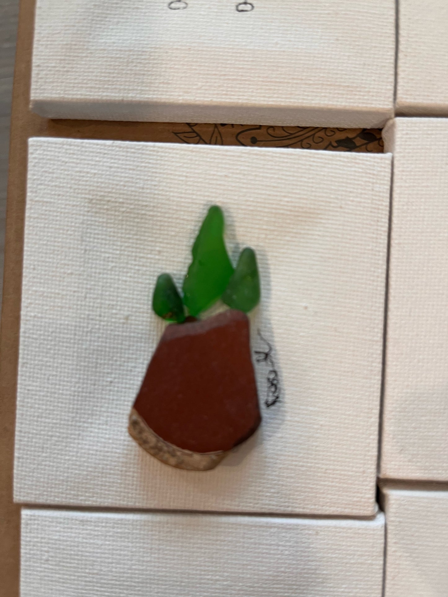 Beautiful 3x3 Sea Glass Art (1 pc)