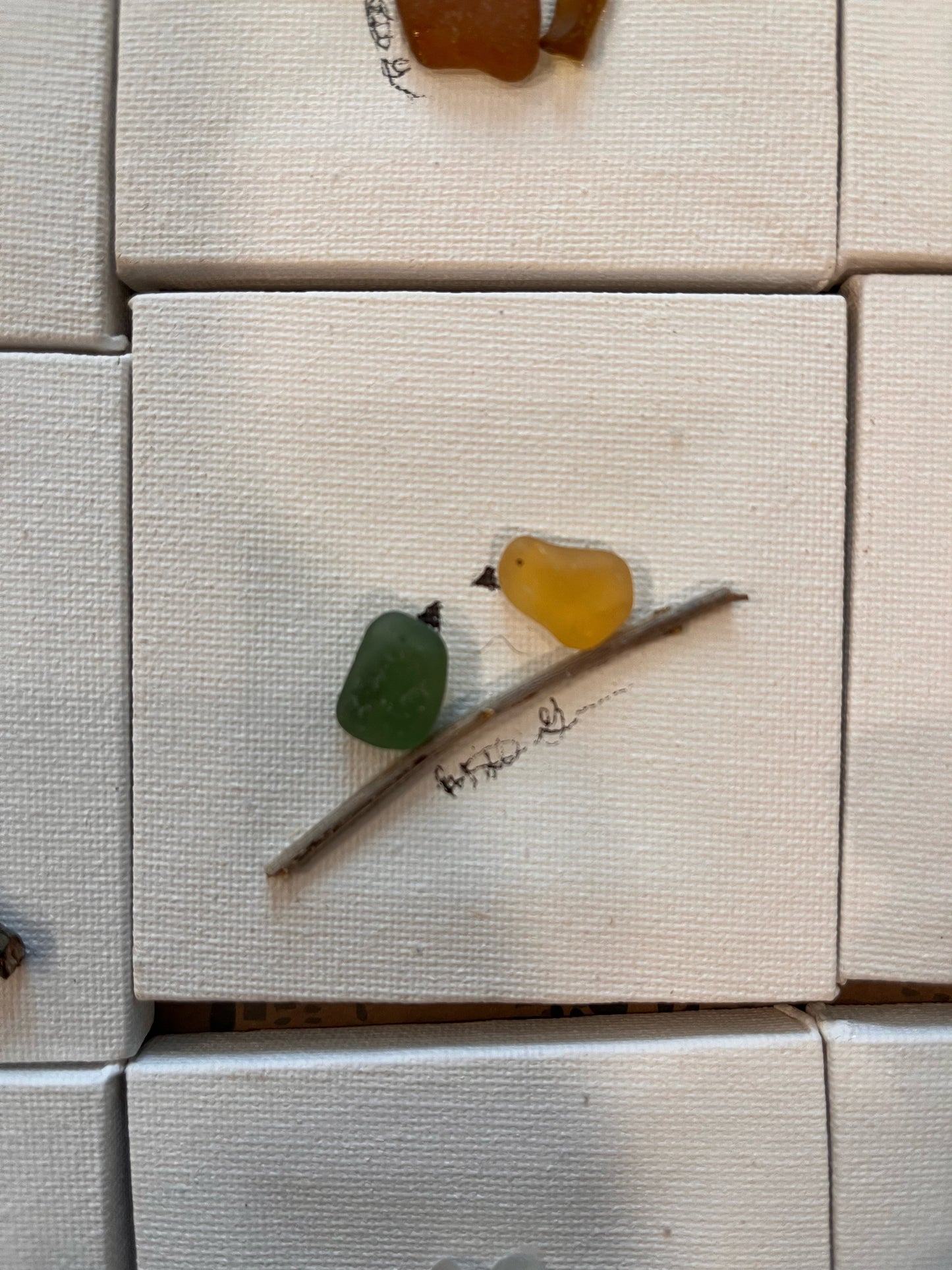 Beautiful 3x3 Sea Glass Art (1 pc)