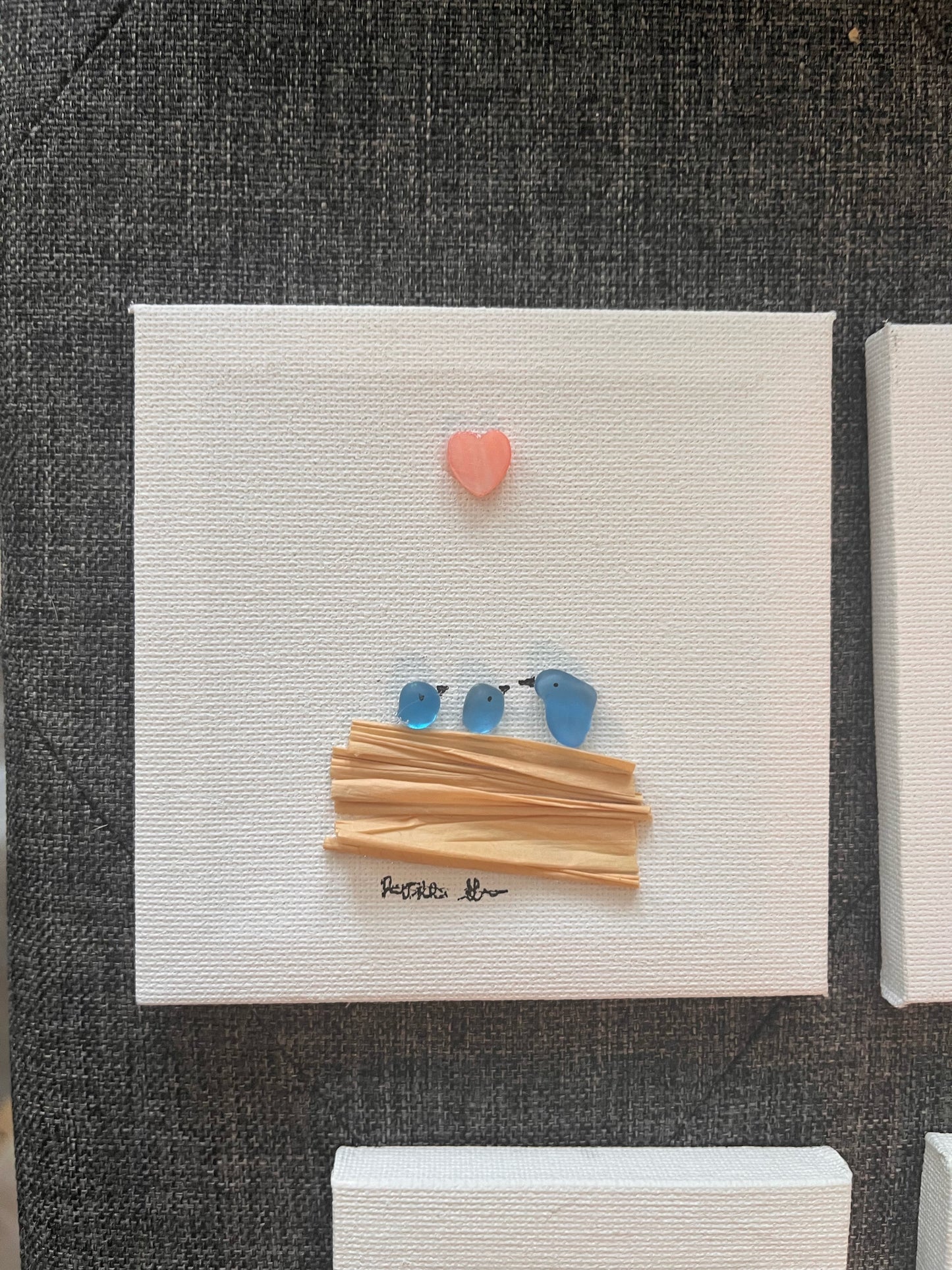 Beautiful 4x4 Sea Glass Art (1 pc)