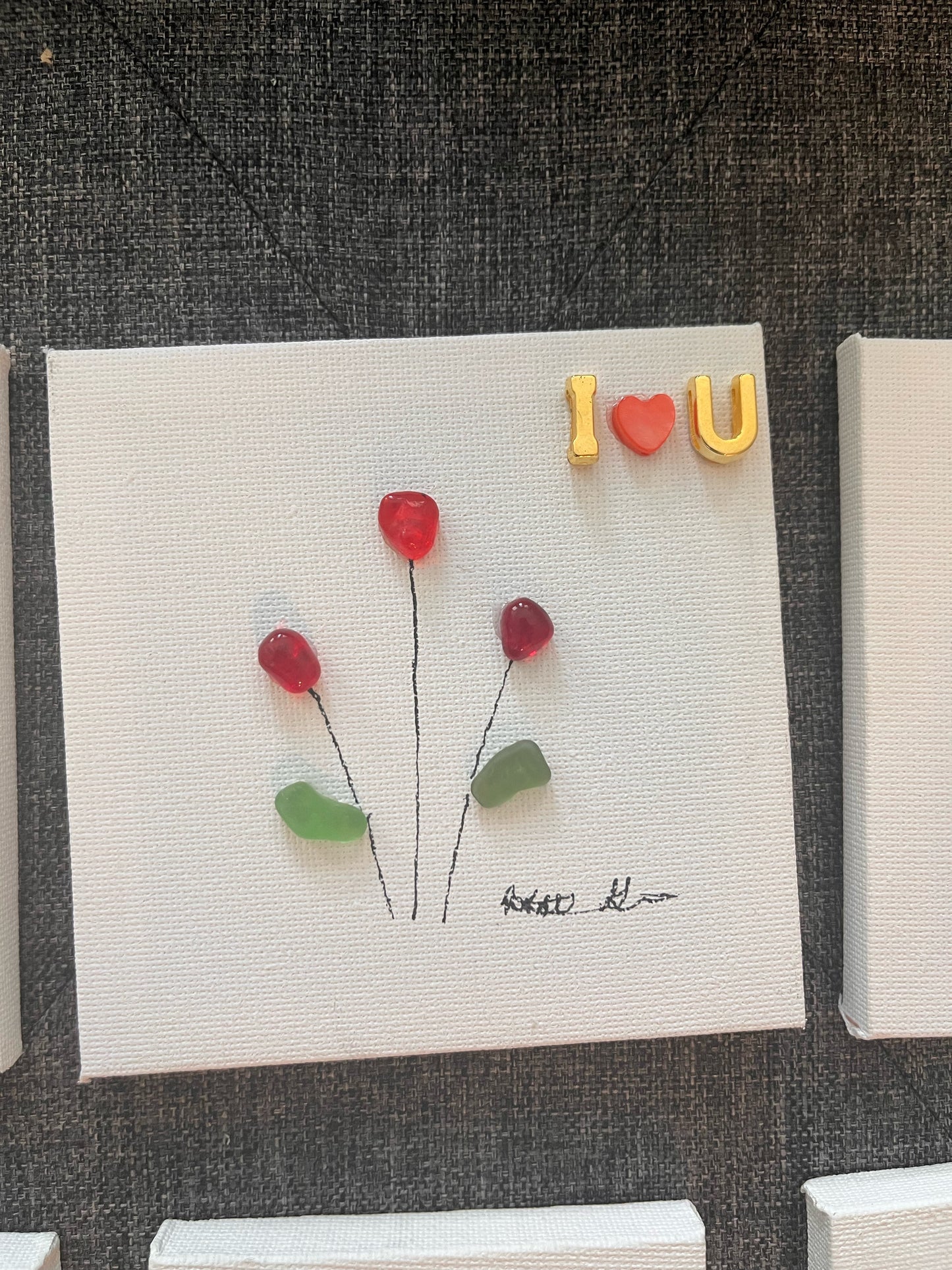Beautiful 4x4 Sea Glass Art (1 pc)