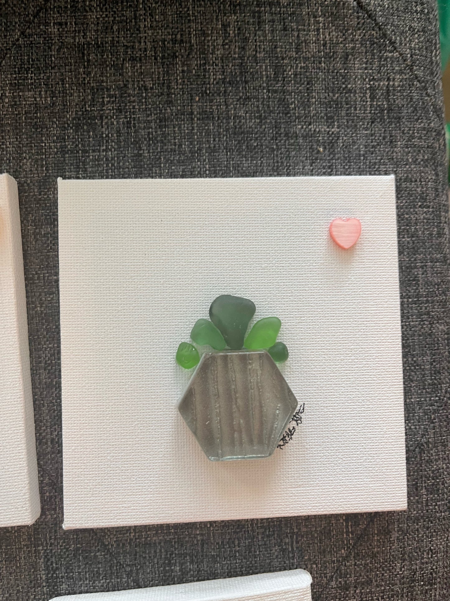Beautiful 4x4 Sea Glass Art (1 pc)
