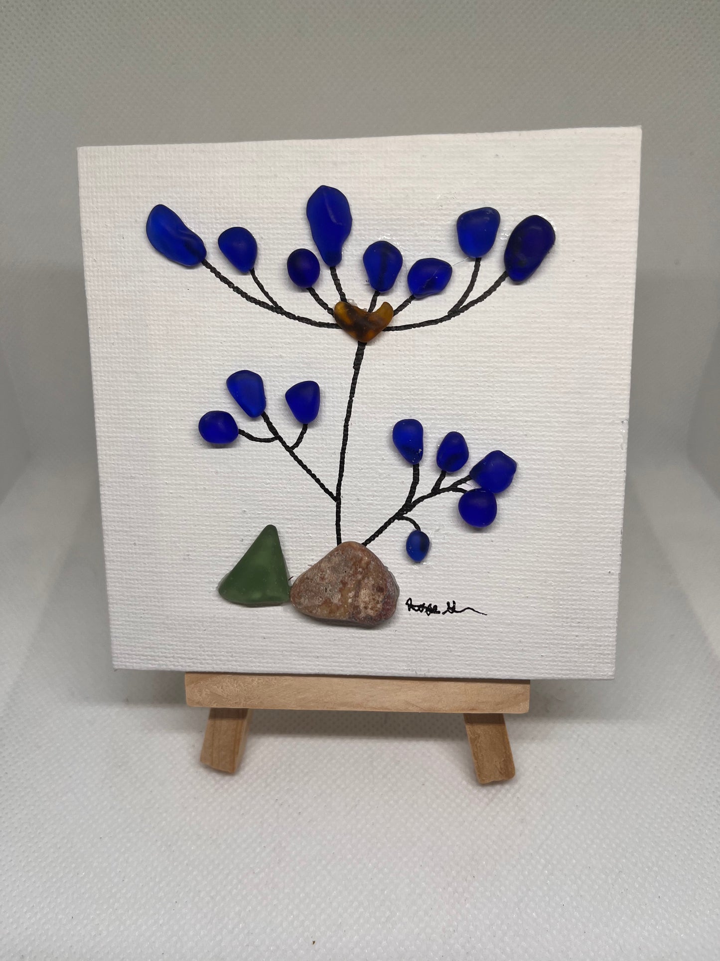 Beautiful 4x4 Sea Glass Art (1 pc)