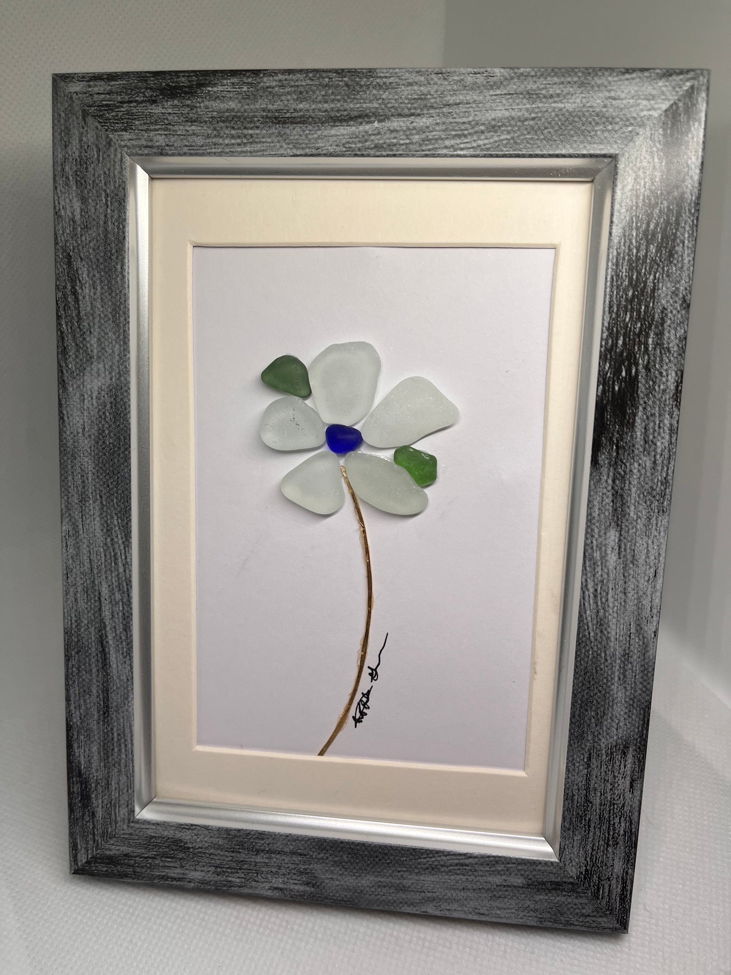 Beautiful 4x6 sea glass art (1 pc)