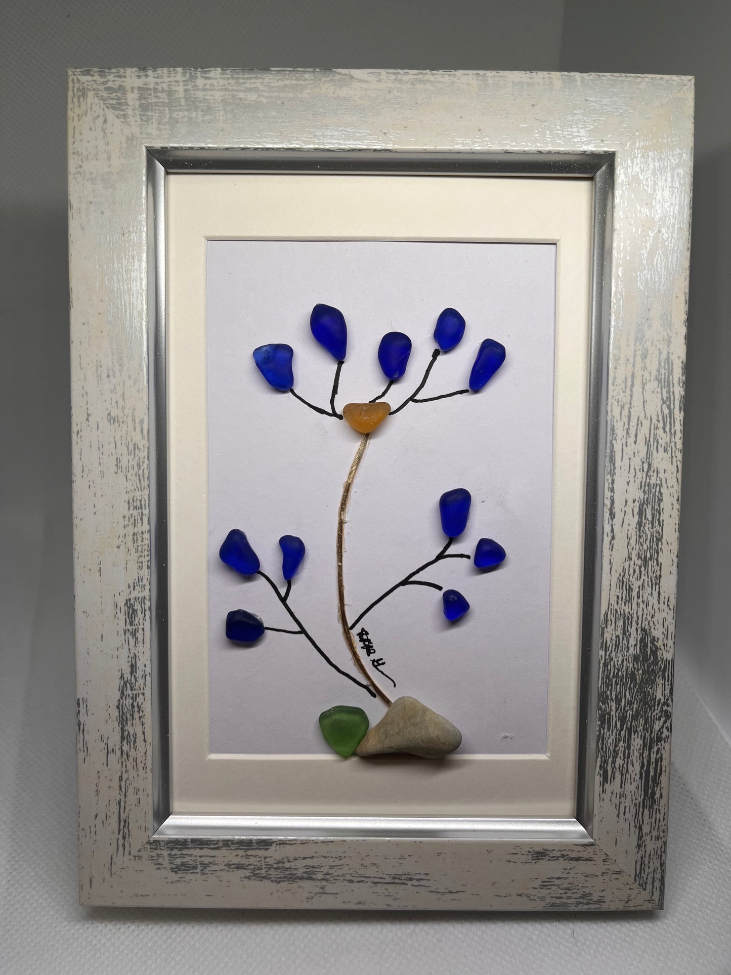 Beautiful 4x6 sea glass art (1 pc)
