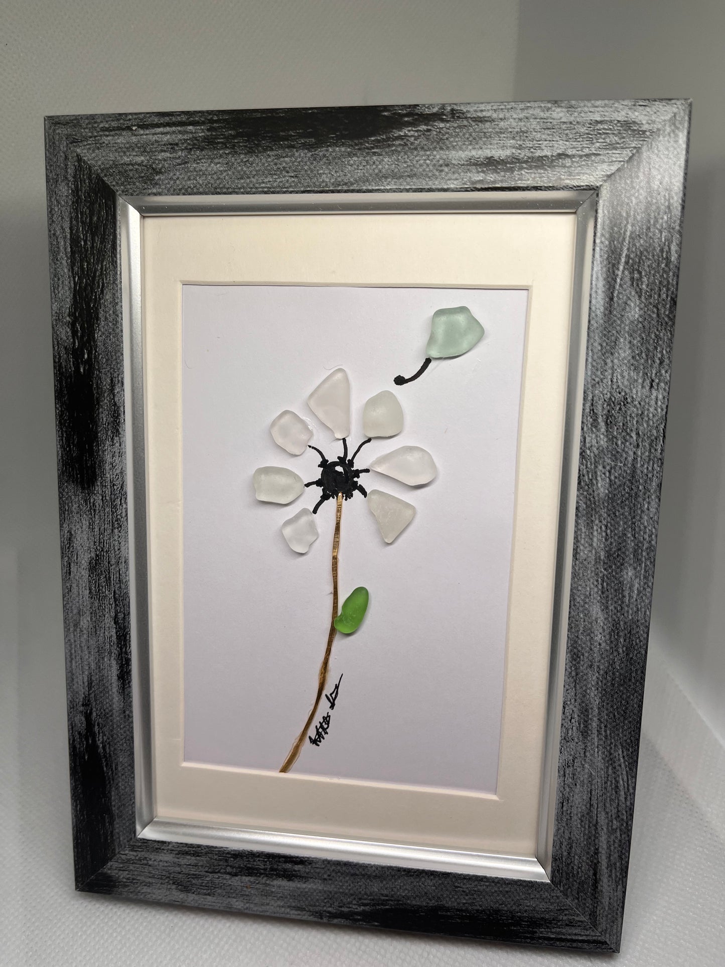 Beautiful 4x6 sea glass art (1 pc)