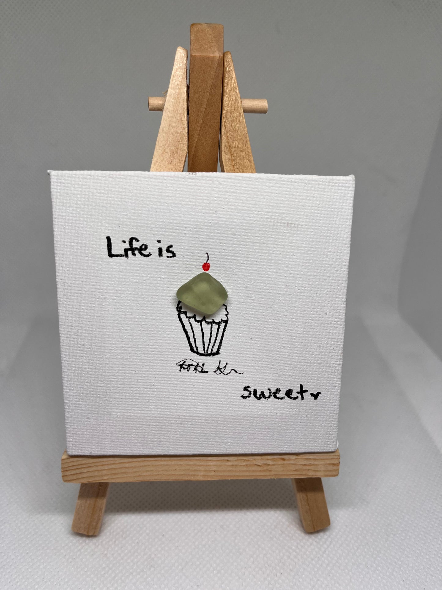 Beautiful 3x3 Sea Glass Art (1 pc)