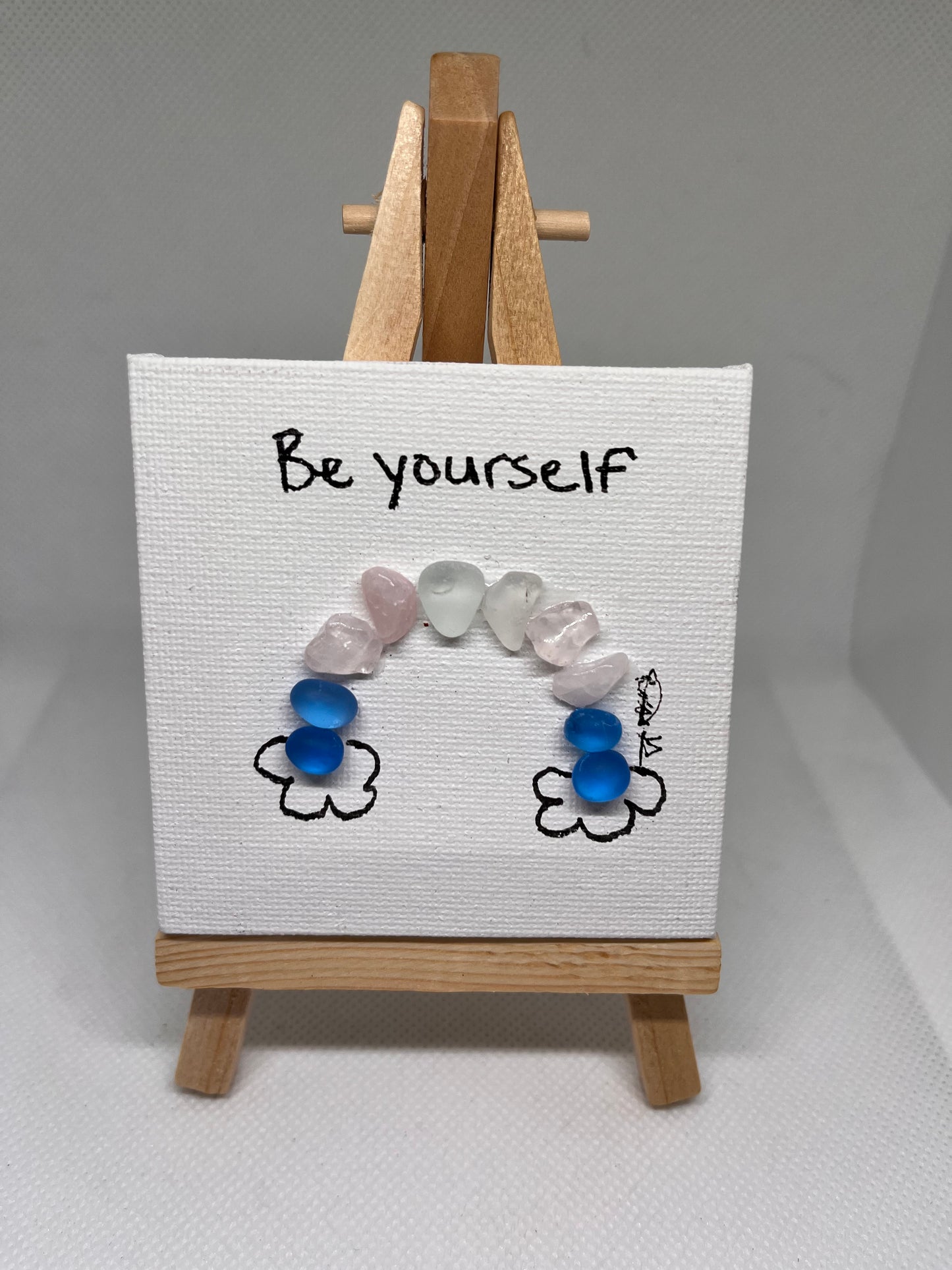 Beautiful 3x3 Sea Glass Art (1 pc)