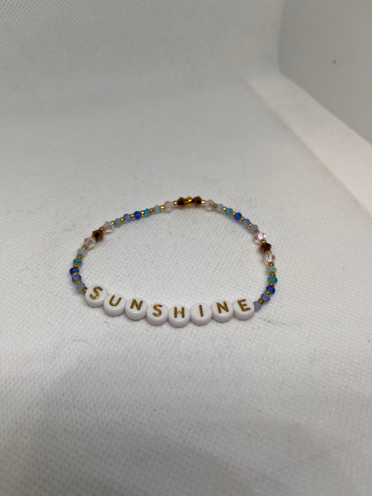 Inspirational Word Bracelet (1 piece) - Various Words Available (Breathe, Sunshine, Dog Mom, etc.)