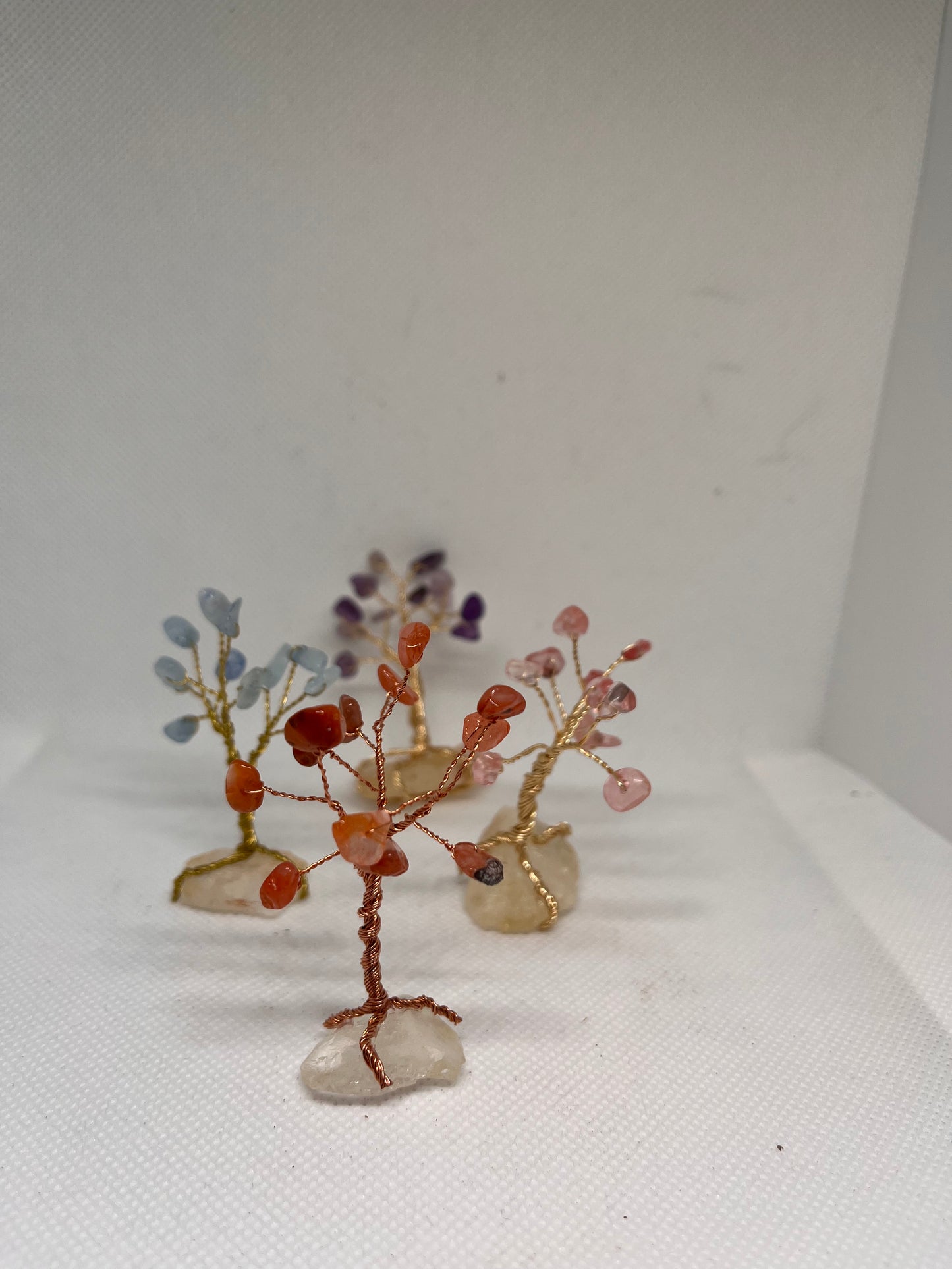 Magical (Amethyst, Carnelian, Rose Quartz, Sunstone, Fluorite, Aventurine, Citrine, OR Aquamarine) and Citrine Base Gemstone Tree