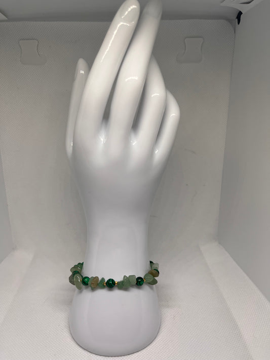 Malachite and Aventurine Fairy Bracelet