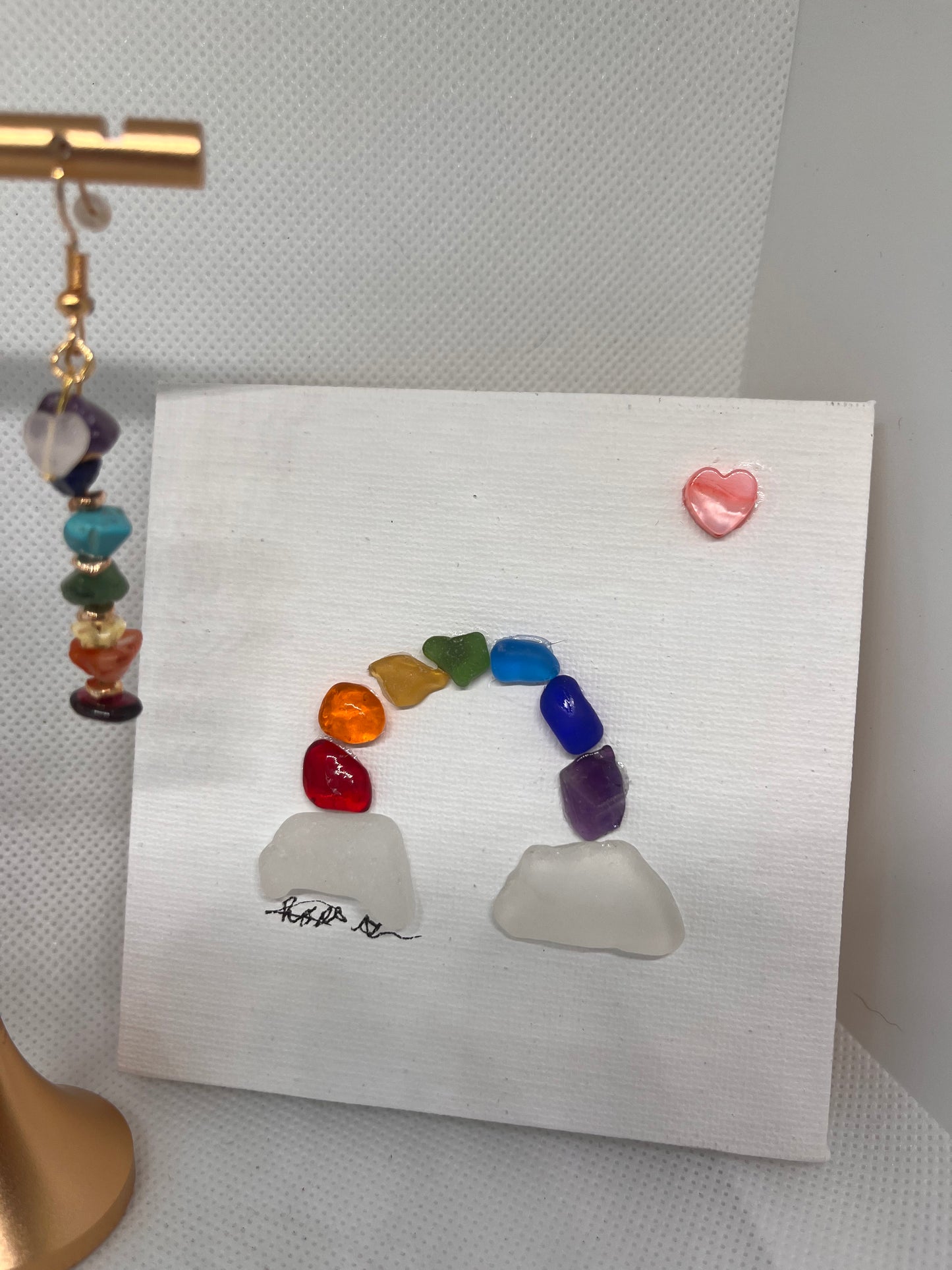 Beautiful 4x4 Sea Glass Art (1 pc)