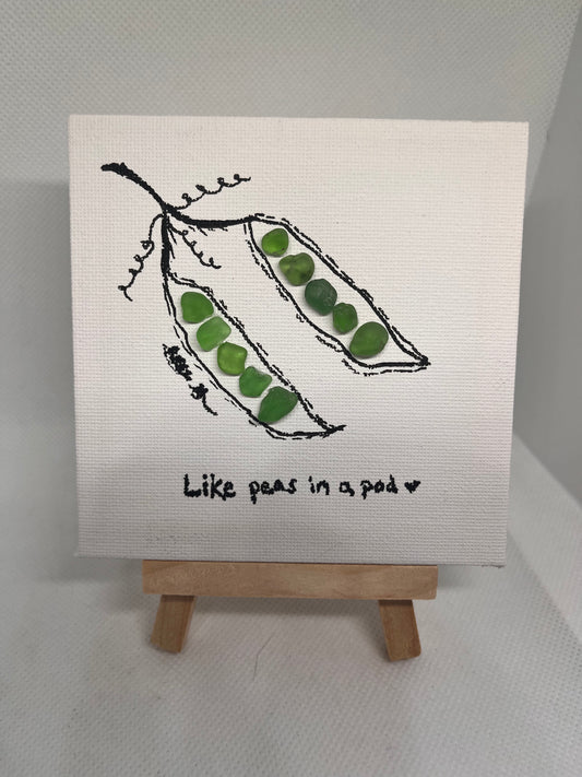 Beautiful 4x4 Sea Glass Art (1 pc)