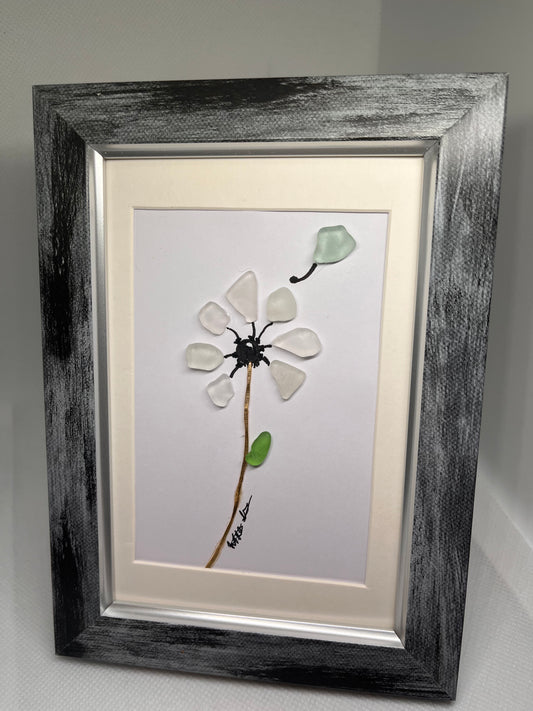 Beautiful 4x6 sea glass art (1 pc)