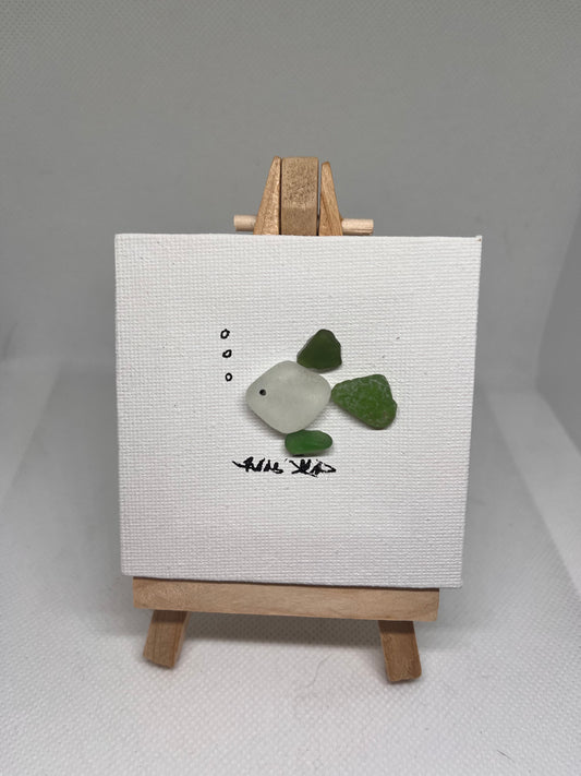 Beautiful 3x3 Sea Glass Art (1 pc)
