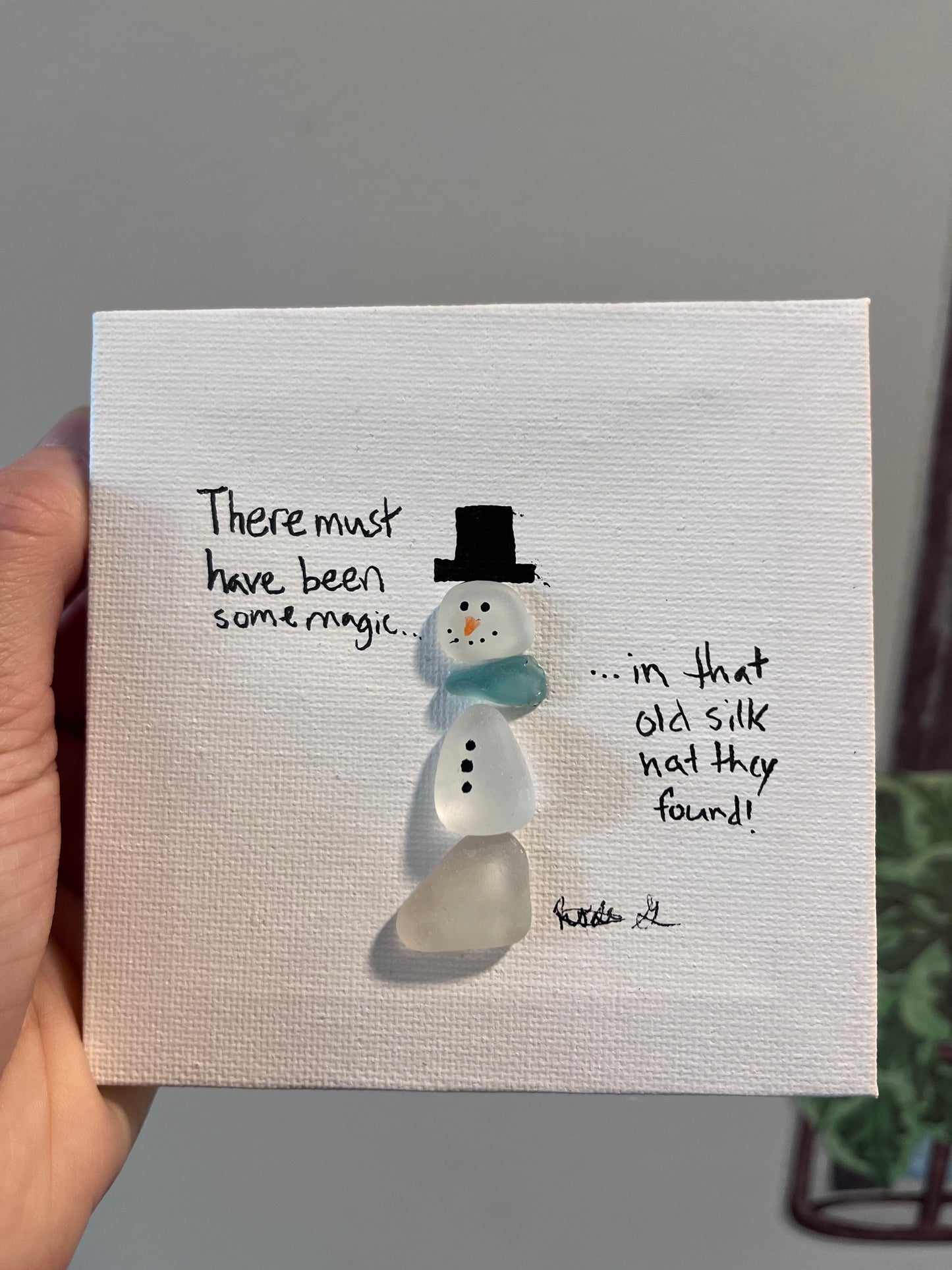 Beautiful 4x4 Sea Glass Art (1 pc)